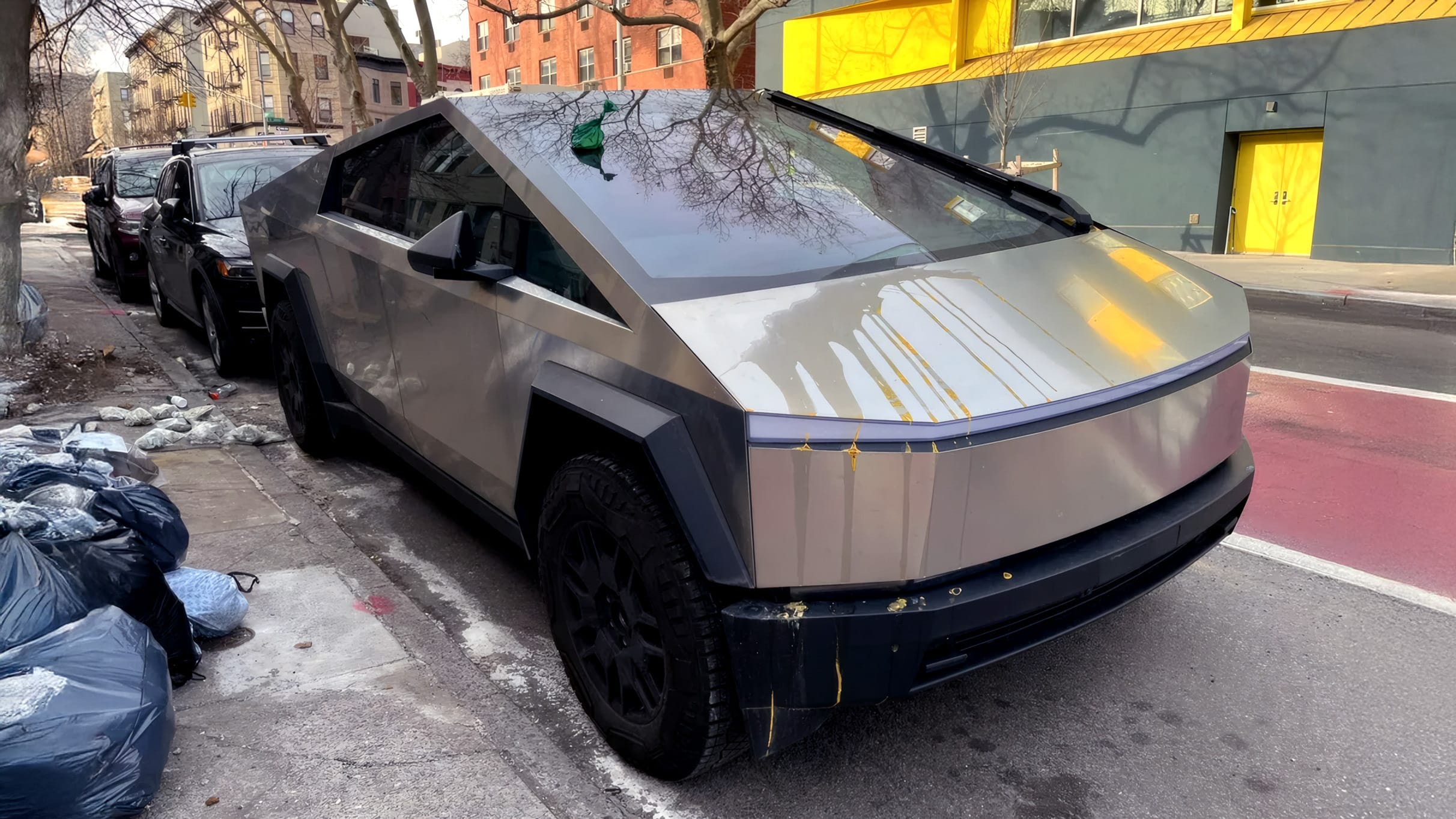 Someone Egged A Cybertruck And Wiped Dog Poop On It