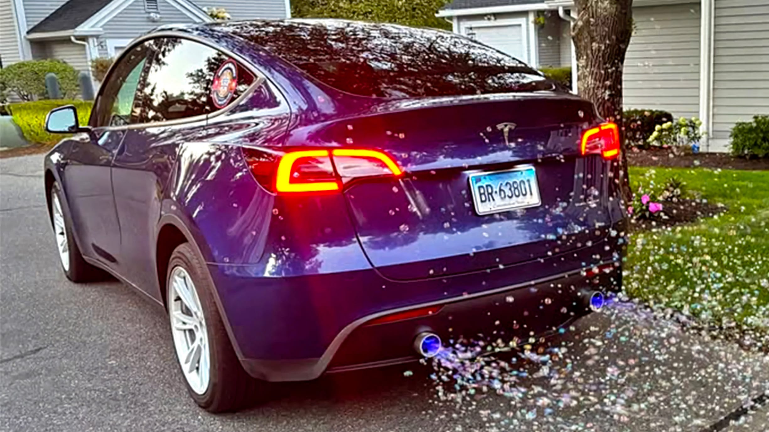 This Genius Is Giving The Tesla Model Y A Bubbly New Exhaust